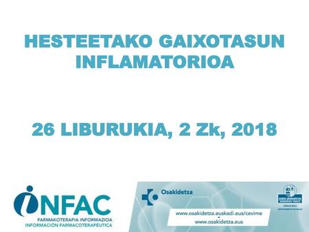 HESTEETAKO GAIXOTASUN INFLAMATORIOA 26 LIBURUKIA, 2 Zk, 2018