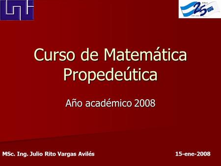 Curso de Matemática Propedeútica