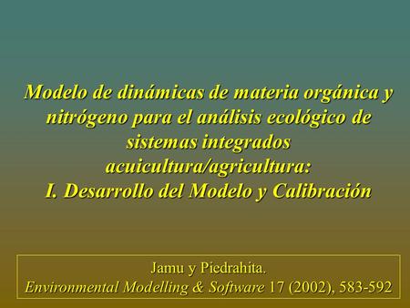 Environmental Modelling & Software 17 (2002),