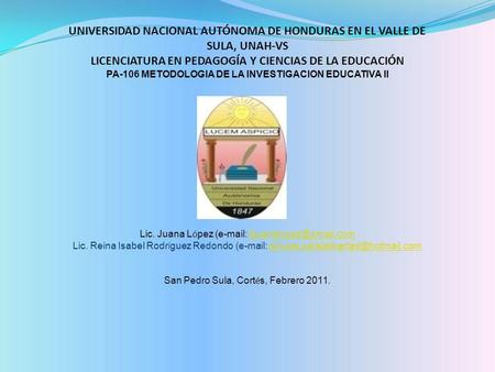 PA-106 METODOLOGIA DE LA INVESTIGACION EDUCATIVA II