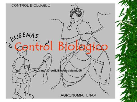 Control Biologico Ingº Jorge E. Bardales Manrique