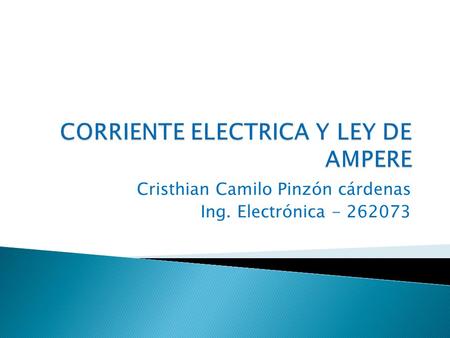 Cristhian Camilo Pinzón cárdenas Ing. Electrónica - 262073.