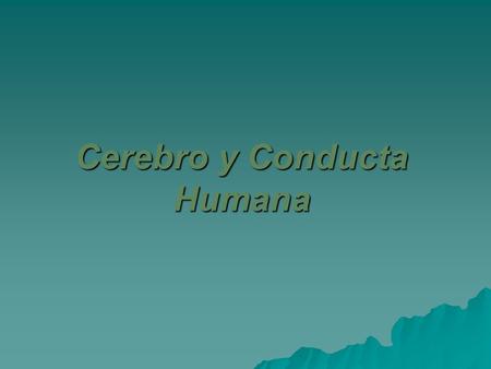 Cerebro y Conducta Humana