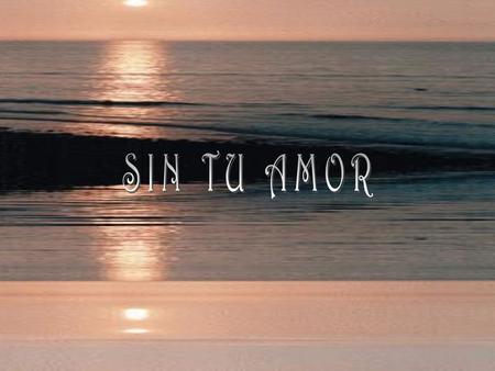 SIN TU AMOR.