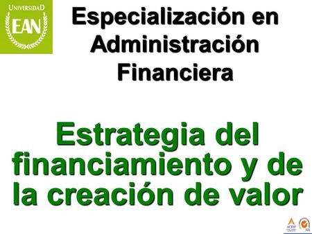 Especialización en Administración Financiera