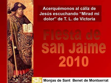 Acerquémonos al cáliz de Jesús escuchando “Mirad mi dolor” de T. L. de Victoria Monjas de Sant Benet de Montserrat.
