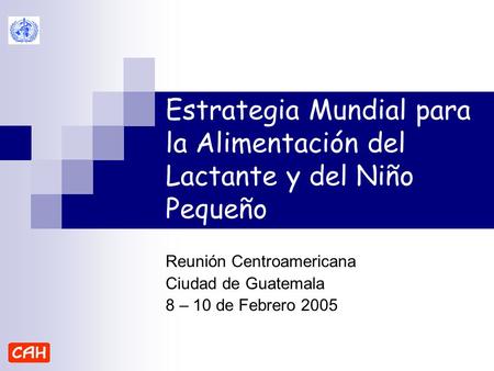 Reunión Centroamericana Ciudad de Guatemala 8 – 10 de Febrero 2005