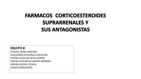 FARMACOS CORTICOESTEROIDES