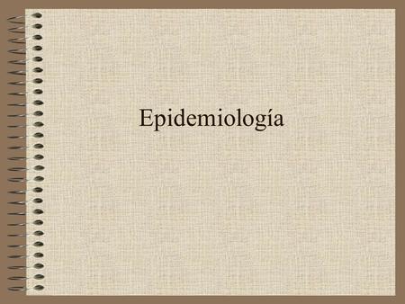 Epidemiología.