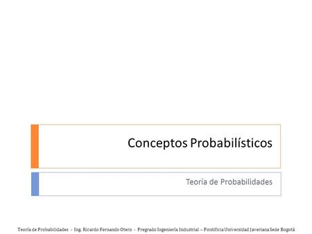 Conceptos Probabilísticos