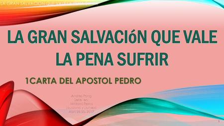 1CARTA DEL APOSTOL PEDRO