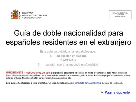 Guía de doble nacionalidad para españoles residentes en el extranjero