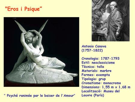 Eros i Psique” Antonio Canova ( ) Cronologia: