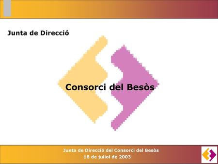Junta de Direcció Consorci del Besòs.