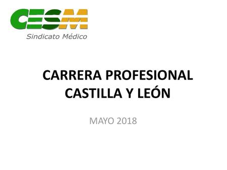 CARRERA PROFESIONAL CASTILLA Y LEÓN