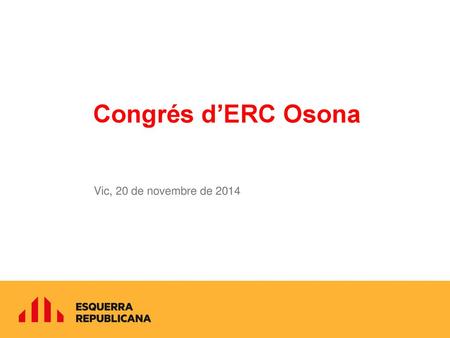 Congrés d’ERC Osona Vic, 20 de novembre de 2014