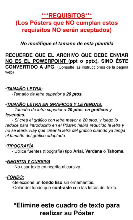 *Elimine este cuadro de texto para realizar su Póster