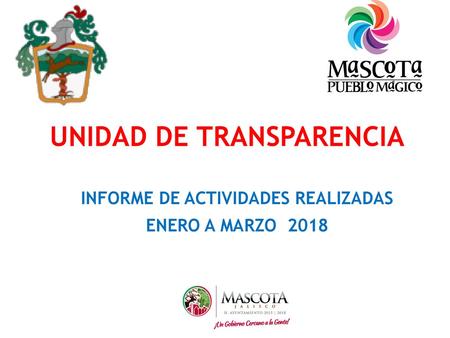 INFORME DE ACTIVIDADES REALIZADAS ENERO A MARZO 2018