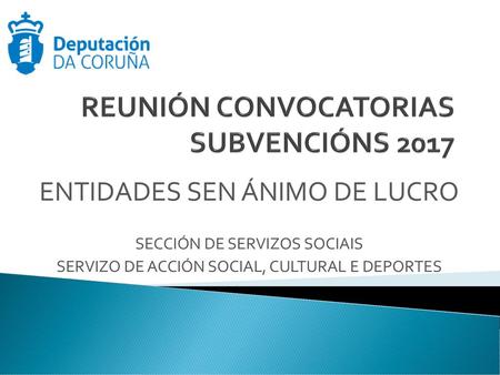 REUNIÓN CONVOCATORIAS SUBVENCIÓNS 2017