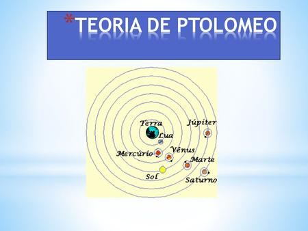 TEORIA DE PTOLOMEO.
