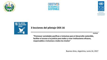 3 lecciones del pilotaje ODS 16