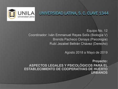 Universidad Latina, S. C. Clave 1344