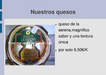Pulse dos veces para añadir una imagen
