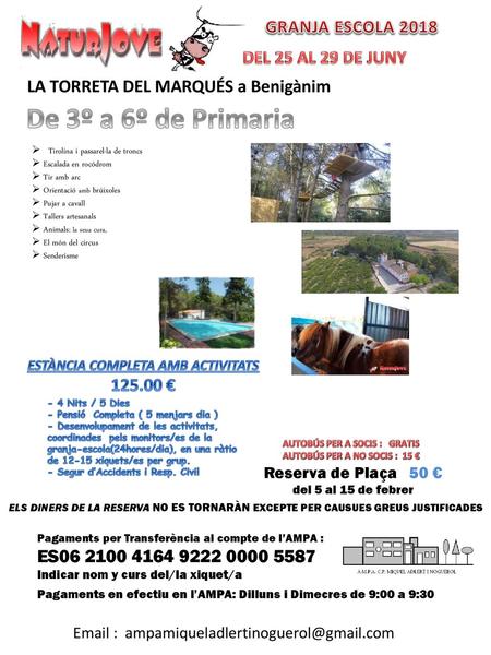 ESTÀNCIA COMPLETA AMB ACTIVITATS €