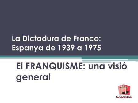 La Dictadura de Franco: Espanya de 1939 a 1975