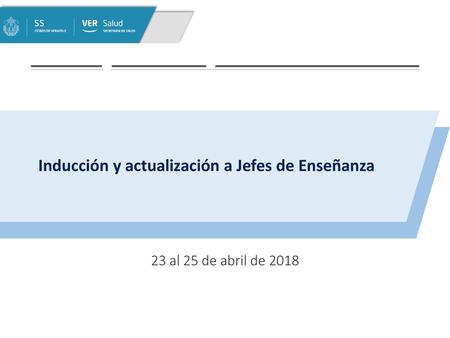 Inducción y actualización a Jefes de Enseñanza