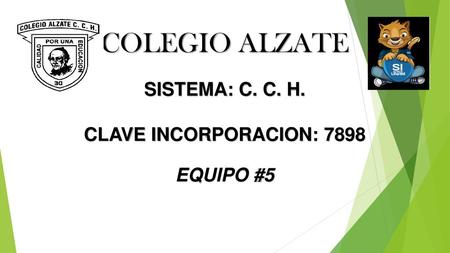 COLEGIO ALZATE SISTEMA: C. C. H.