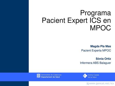 Programa Pacient Expert ICS en MPOC