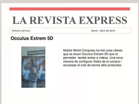 LA REVISTA EXPRESS Occulus Extrem 5D