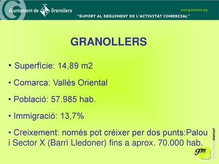 GRANOLLERS Superfície: 14,89 m2 Comarca: Vallès Oriental
