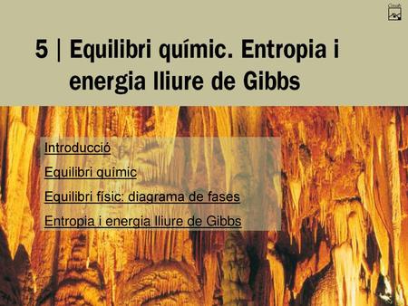 Equilibri físic: diagrama de fases Entropia i energia lliure de Gibbs