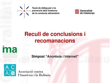 Recull de conclusions i recomanacions