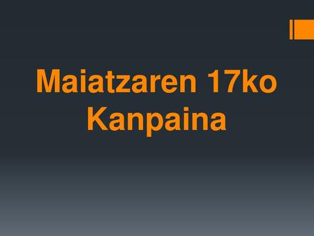 Maiatzaren 17ko Kanpaina