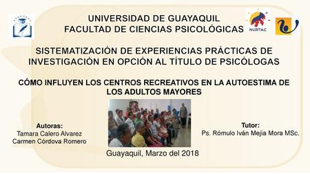 UNIVERSIDAD DE GUAYAQUIL FACULTAD DE CIENCIAS PSICOLÓGICAS