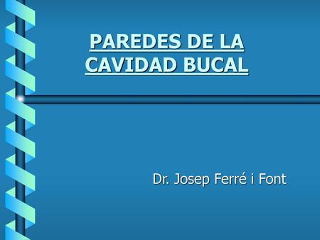 PAREDES DE LA CAVIDAD BUCAL