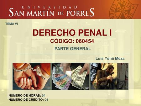DERECHO PENAL I CÓDIGO:
