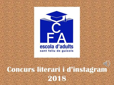 Concurs literari i d’instagram 2018