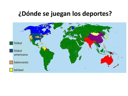 ¿Dónde se juegan los deportes?