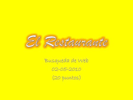 Busqueda de Web (20 puntos)