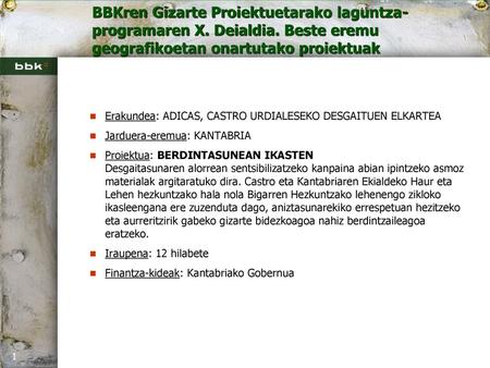 Erakundea: ADICAS, CASTRO URDIALESEKO DESGAITUEN ELKARTEA
