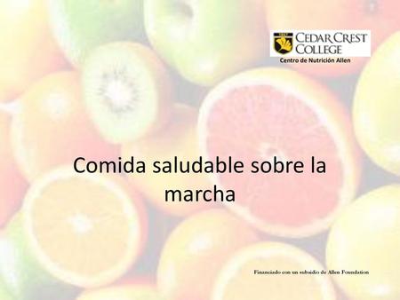 Comida saludable sobre la marcha