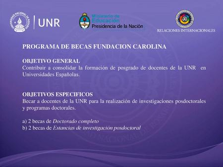 PROGRAMA DE BECAS FUNDACION CAROLINA