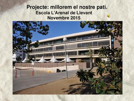 Projecte: millorem el nostre pati.