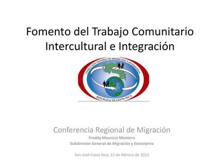 Fomento del Trabajo Comunitario Intercultural e Integración