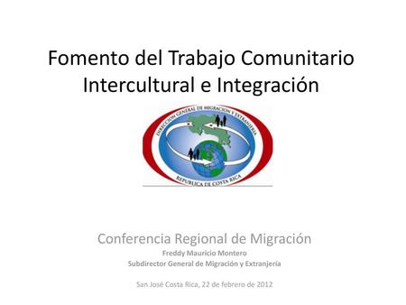 Fomento del Trabajo Comunitario Intercultural e Integración