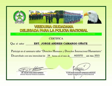 DELEGADA PARA LA POLICIA NACIONAL